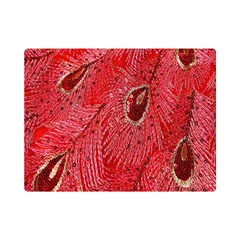 Red Peacock Floral Embroidered Long Qipao Traditional Chinese Cheongsam Mandarin Premium Plush Fleece Blanket (mini) by Ket1n9