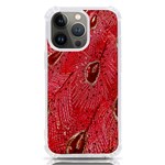 Red Peacock Floral Embroidered Long Qipao Traditional Chinese Cheongsam Mandarin iPhone 13 Pro TPU UV Print Case Front