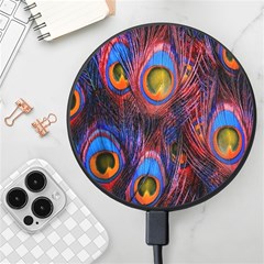 Pretty Peacock Feather Wireless Fast Charger(black) by Ket1n9