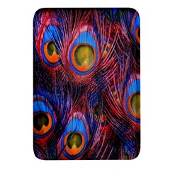 Pretty Peacock Feather Rectangular Glass Fridge Magnet (4 Pack) by Ket1n9