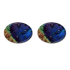 Peacock Feather Retina Mac Cufflinks (oval) by Ket1n9