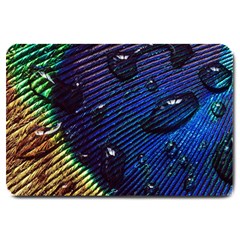 Peacock Feather Retina Mac Large Doormat by Ket1n9