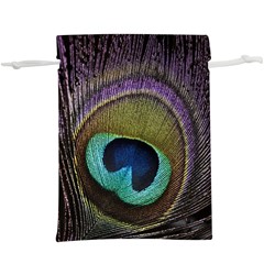 Peacock Feather Lightweight Drawstring Pouch (xl) by Ket1n9