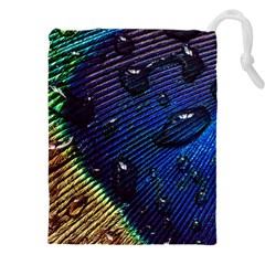 Peacock Feather Retina Mac Drawstring Pouch (4xl) by Ket1n9