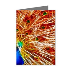 Fractal Peacock Art Mini Greeting Card by Ket1n9