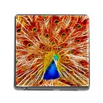 Fractal Peacock Art Memory Card Reader (Square 5 Slot) Front