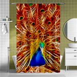 Fractal Peacock Art Shower Curtain 48  x 72  (Small)  Curtain(48  X 72 )