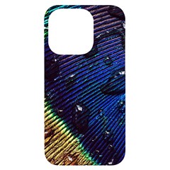 Peacock Feather Retina Mac Iphone 14 Pro Black Uv Print Case by Ket1n9