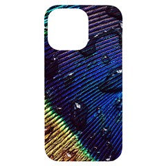 Peacock Feather Retina Mac Iphone 14 Pro Max Black Uv Print Case