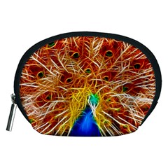 Fractal Peacock Art Accessory Pouch (medium)