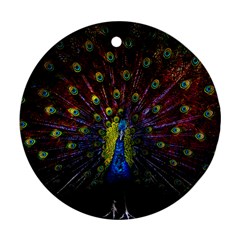 Beautiful Peacock Feather Ornament (round) by Ket1n9