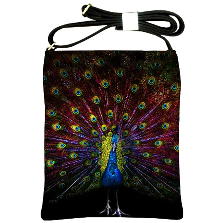 Beautiful Peacock Feather Shoulder Sling Bag