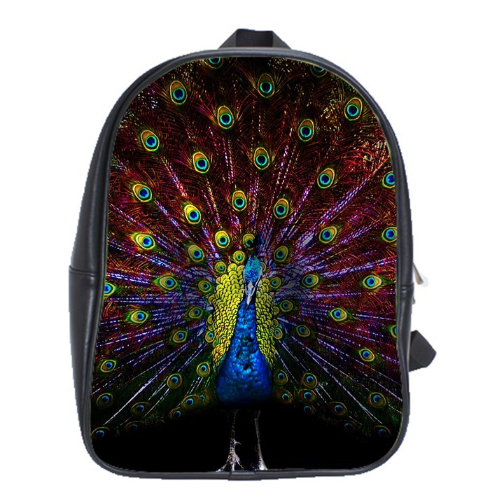 Beautiful Peacock Feather School Bag (XL)