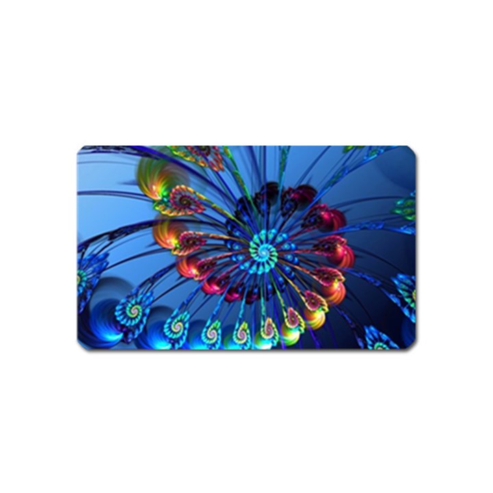 Top Peacock Feathers Magnet (Name Card)