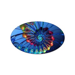 Top Peacock Feathers Sticker Oval (10 Pack) by Ket1n9