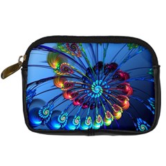 Top Peacock Feathers Digital Camera Leather Case by Ket1n9