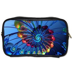 Top Peacock Feathers Toiletries Bag (one Side) by Ket1n9