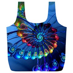 Top Peacock Feathers Full Print Recycle Bag (xl) by Ket1n9