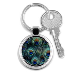 Feathers Art Peacock Sheets Patterns Key Chain (round) by Ket1n9