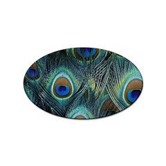 Feathers Art Peacock Sheets Patterns Sticker (oval) by Ket1n9