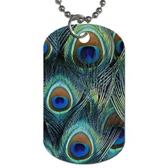 Feathers Art Peacock Sheets Patterns Dog Tag (one Side) by Ket1n9