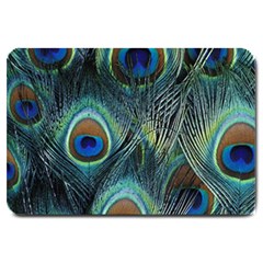 Feathers Art Peacock Sheets Patterns Large Doormat by Ket1n9