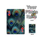 Feathers Art Peacock Sheets Patterns Playing Cards 54 Designs (Mini) Front - Heart4