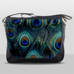 Feathers Art Peacock Sheets Patterns Messenger Bag by Ket1n9