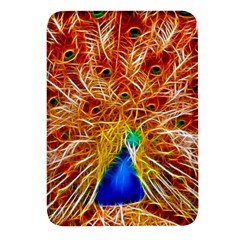 Fractal Peacock Art Rectangular Glass Fridge Magnet (4 Pack) by Ket1n9