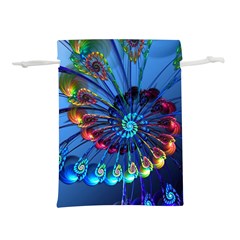 Top Peacock Feathers Lightweight Drawstring Pouch (m) by Ket1n9