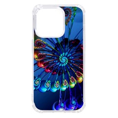 Top Peacock Feathers Iphone 14 Pro Tpu Uv Print Case