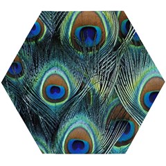 Feathers Art Peacock Sheets Patterns Wooden Puzzle Hexagon by Ket1n9