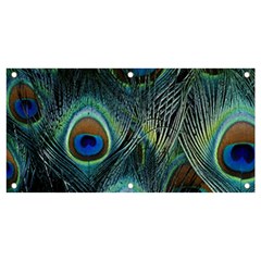 Feathers Art Peacock Sheets Patterns Banner And Sign 4  X 2  by Ket1n9