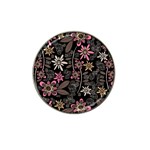 Flower Art Pattern Hat Clip Ball Marker (4 pack) Front