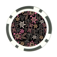 Flower Art Pattern Poker Chip Card Guard by Ket1n9