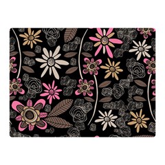 Flower Art Pattern Two Sides Premium Plush Fleece Blanket (mini) by Ket1n9