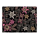 Flower Art Pattern Two Sides Premium Plush Fleece Blanket (Mini) 35 x27  Blanket Back