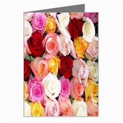 Rose Color Beautiful Flowers Greeting Card