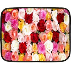 Rose Color Beautiful Flowers Fleece Blanket (mini) by Ket1n9