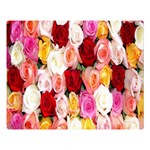 Rose Color Beautiful Flowers Two Sides Premium Plush Fleece Blanket (Large) Blanket Back