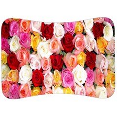 Rose Color Beautiful Flowers Velour Seat Head Rest Cushion by Ket1n9