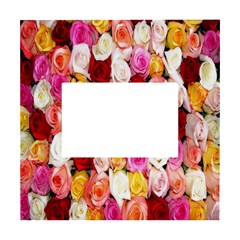 Rose Color Beautiful Flowers White Box Photo Frame 4  X 6 