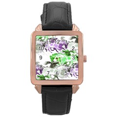 Horse Horses Animal World Green Rose Gold Leather Watch  by Ket1n9