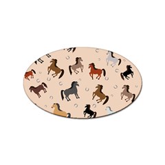 Horses For Courses Pattern Sticker Oval (10 Pack) by Ket1n9