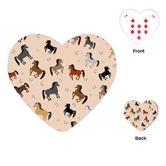 Horses For Courses Pattern Playing Cards Single Design (heart) by Ket1n9