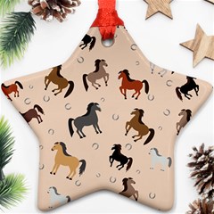 Horses For Courses Pattern Star Ornament (two Sides) by Ket1n9