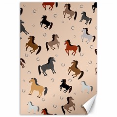 Horses For Courses Pattern Canvas 12  X 18  by Ket1n9