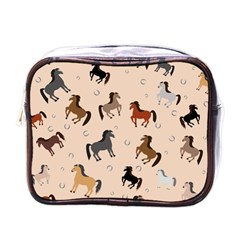 Horses For Courses Pattern Mini Toiletries Bag (one Side) by Ket1n9