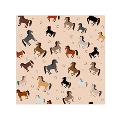 Horses For Courses Pattern Square Satin Scarf (30  X 30 ) by Ket1n9