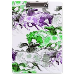 Horse Horses Animal World Green A4 Acrylic Clipboard by Ket1n9